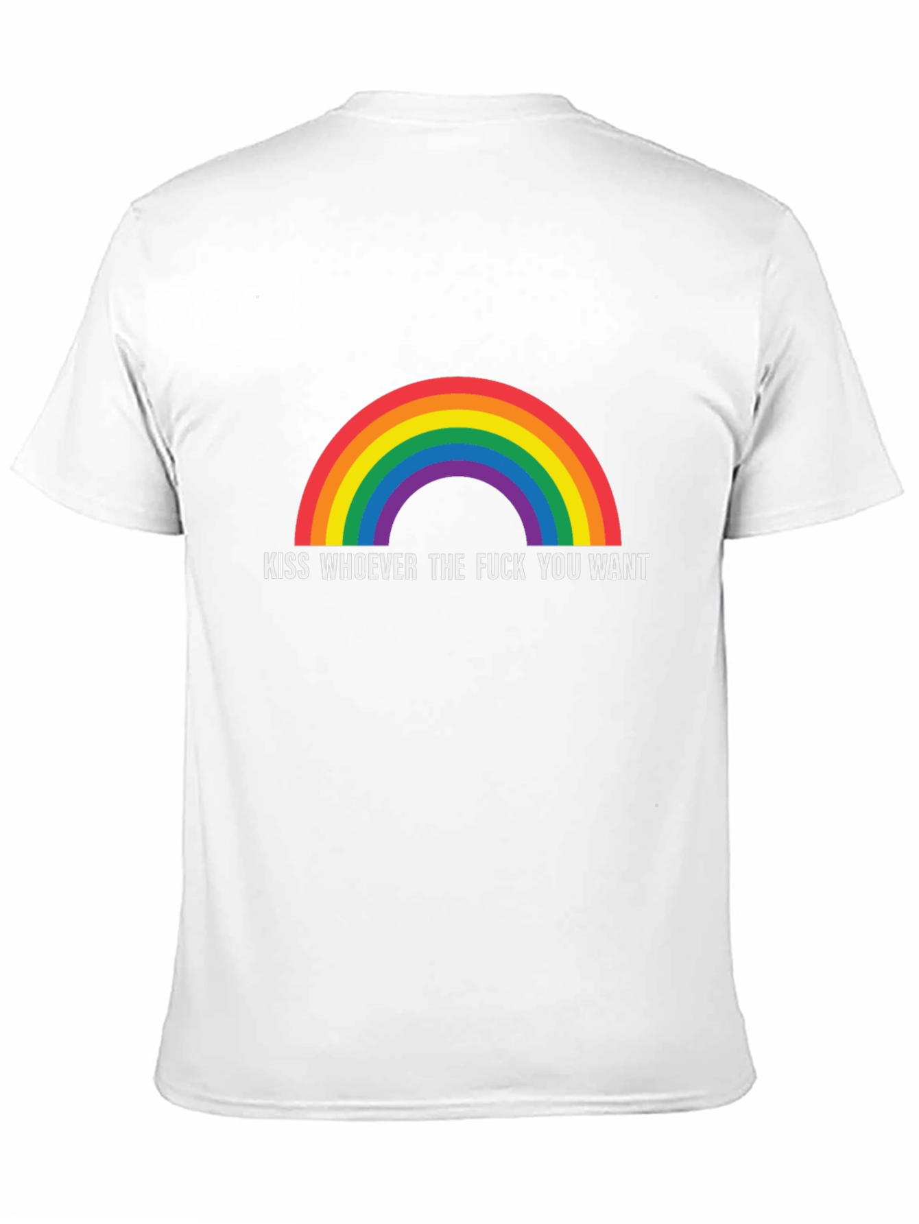 Rainbow Kiss Whoever You Want Graphic T-Shirt
