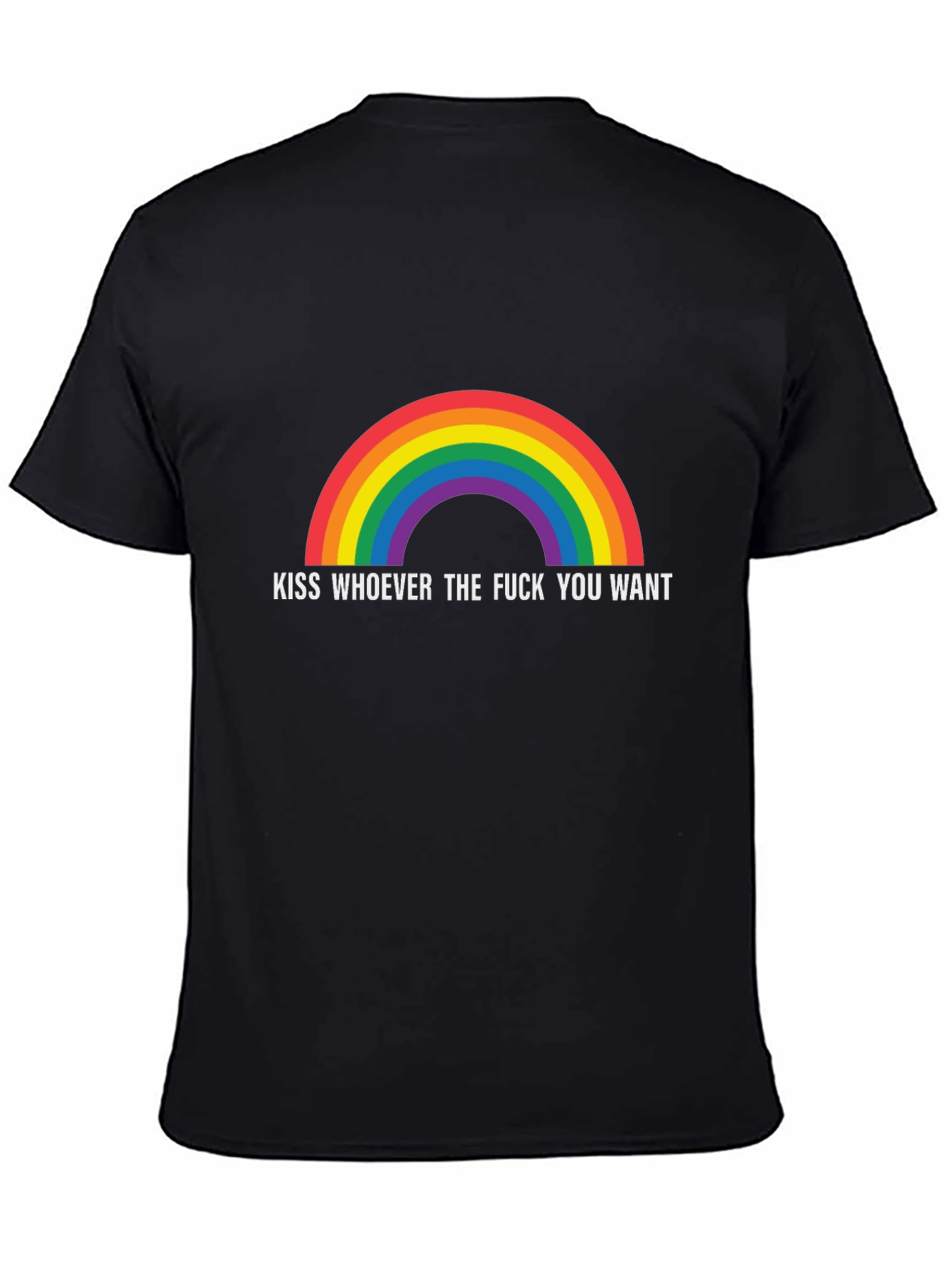 Rainbow Kiss Whoever You Want Graphic T-Shirt
