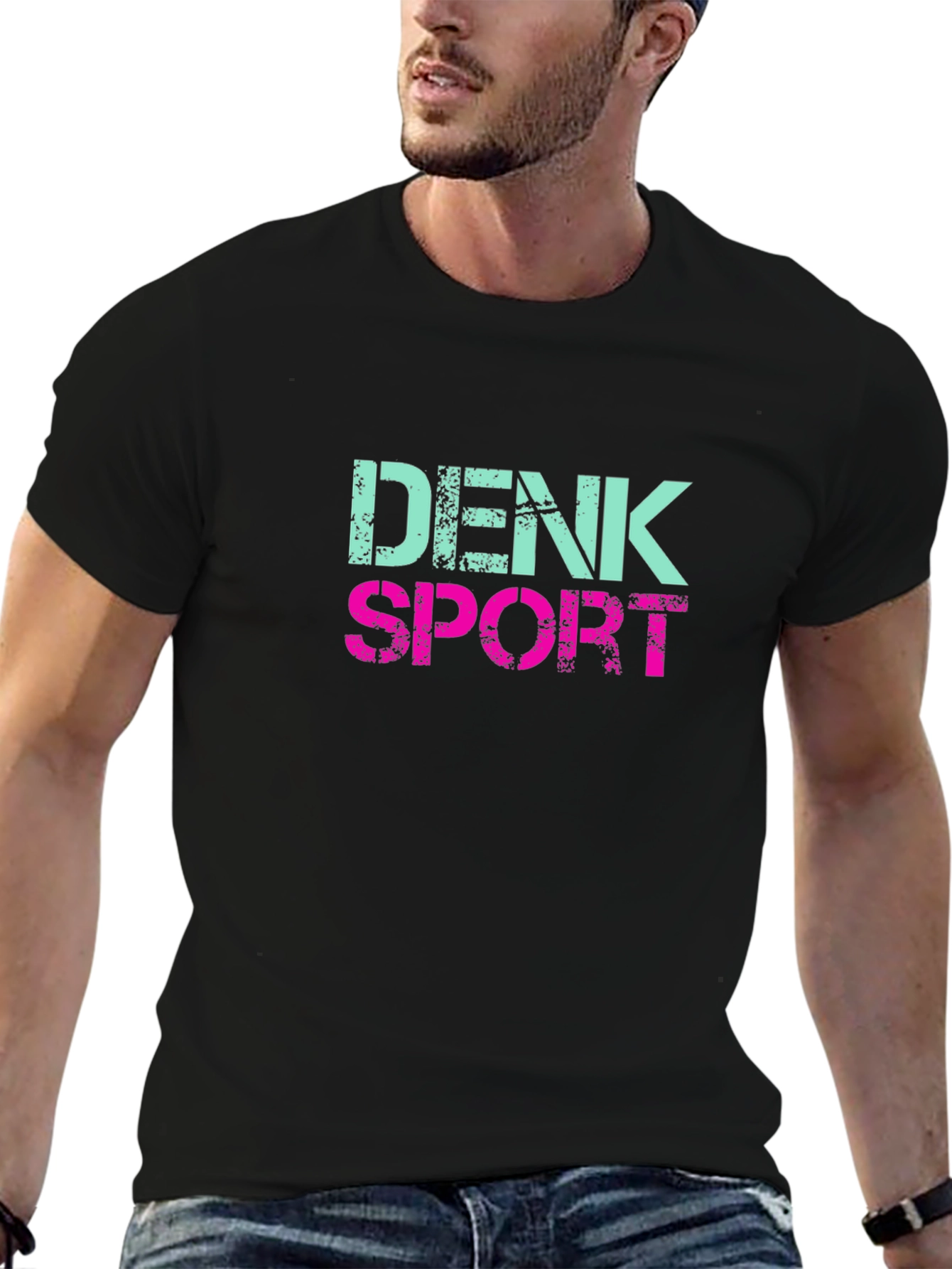 Denksport Graphic Tee - Black Casual T-Shirt