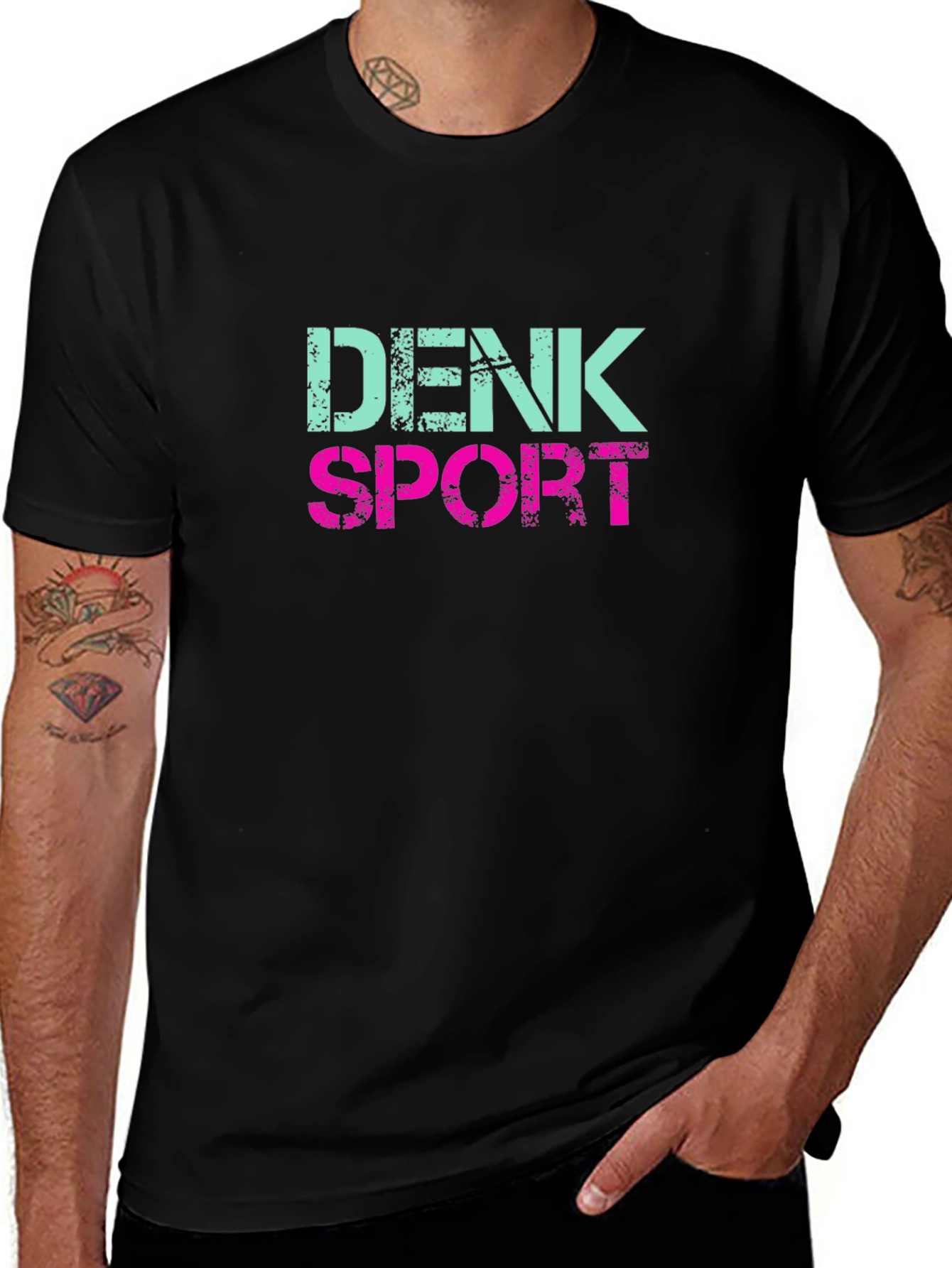 Denksport Graphic Tee - Black Casual T-Shirt