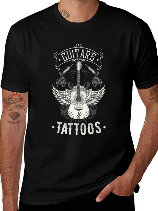 Guitars Tattoos Graphic T-Shirt