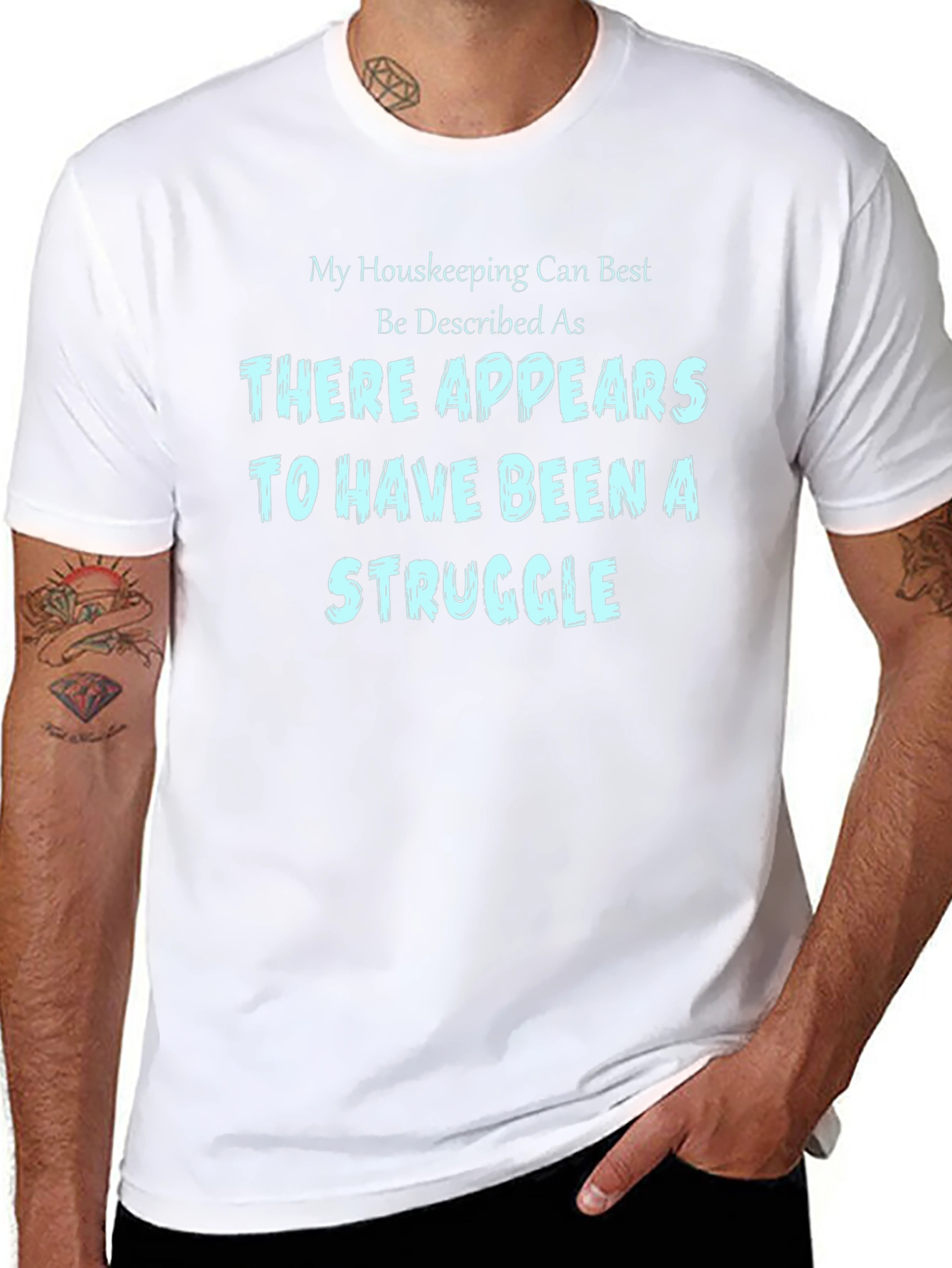 Funny Housekeeping Struggle Graphic T-Shirt