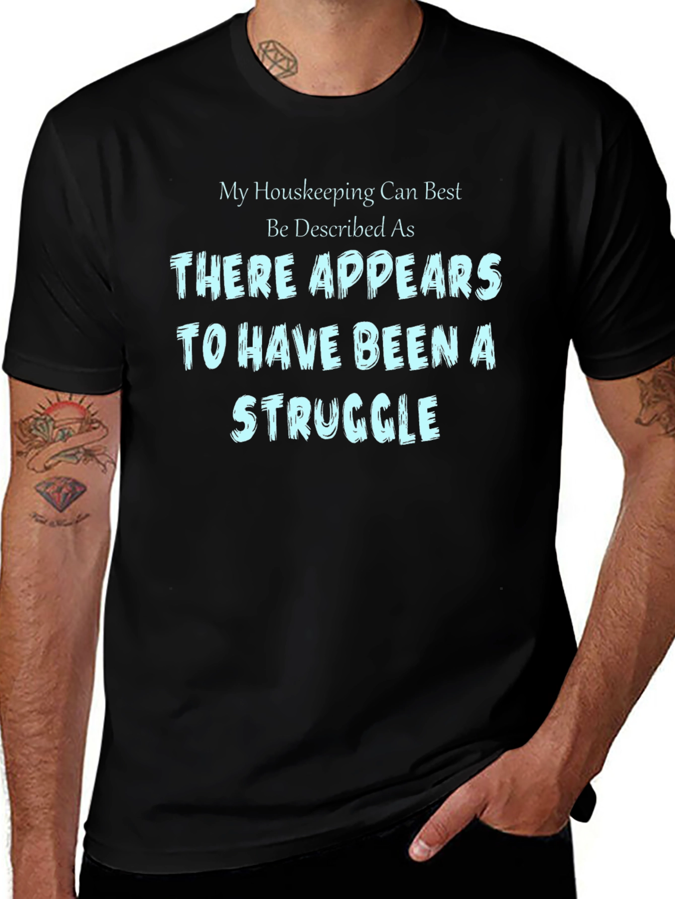 Funny Housekeeping Struggle Graphic T-Shirt