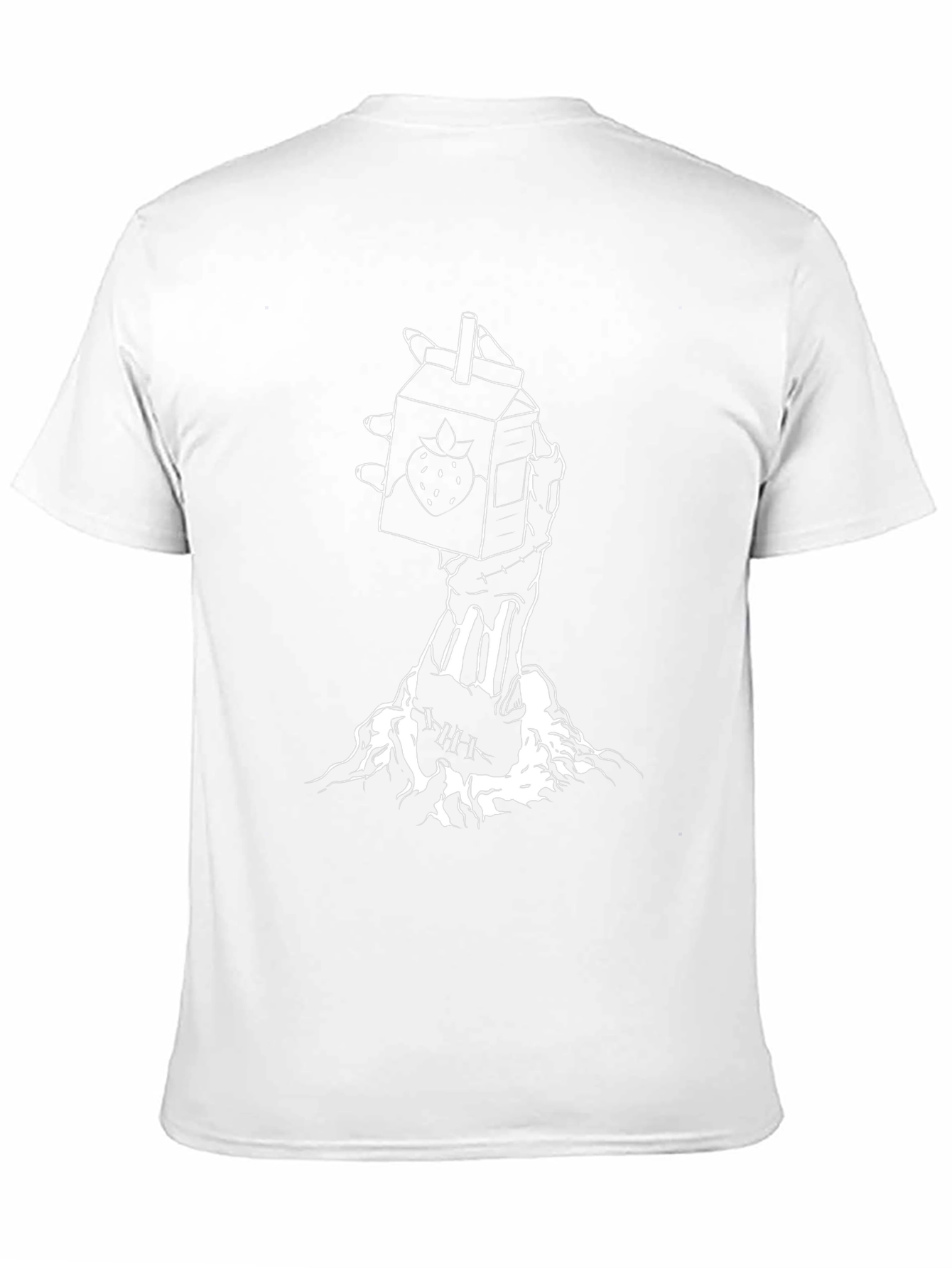Strawberry Milk Carton Skeleton Hand Graphic Tee