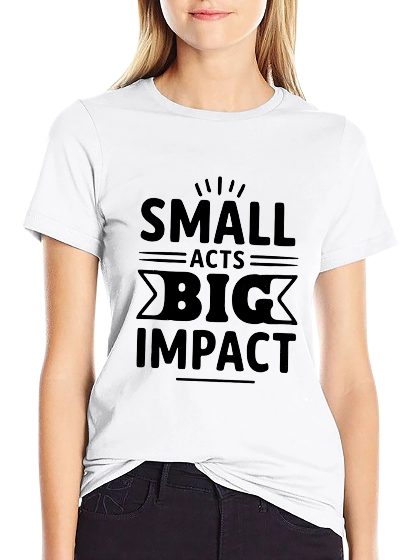 Small Acts Big Impact Graphic Tee - Black