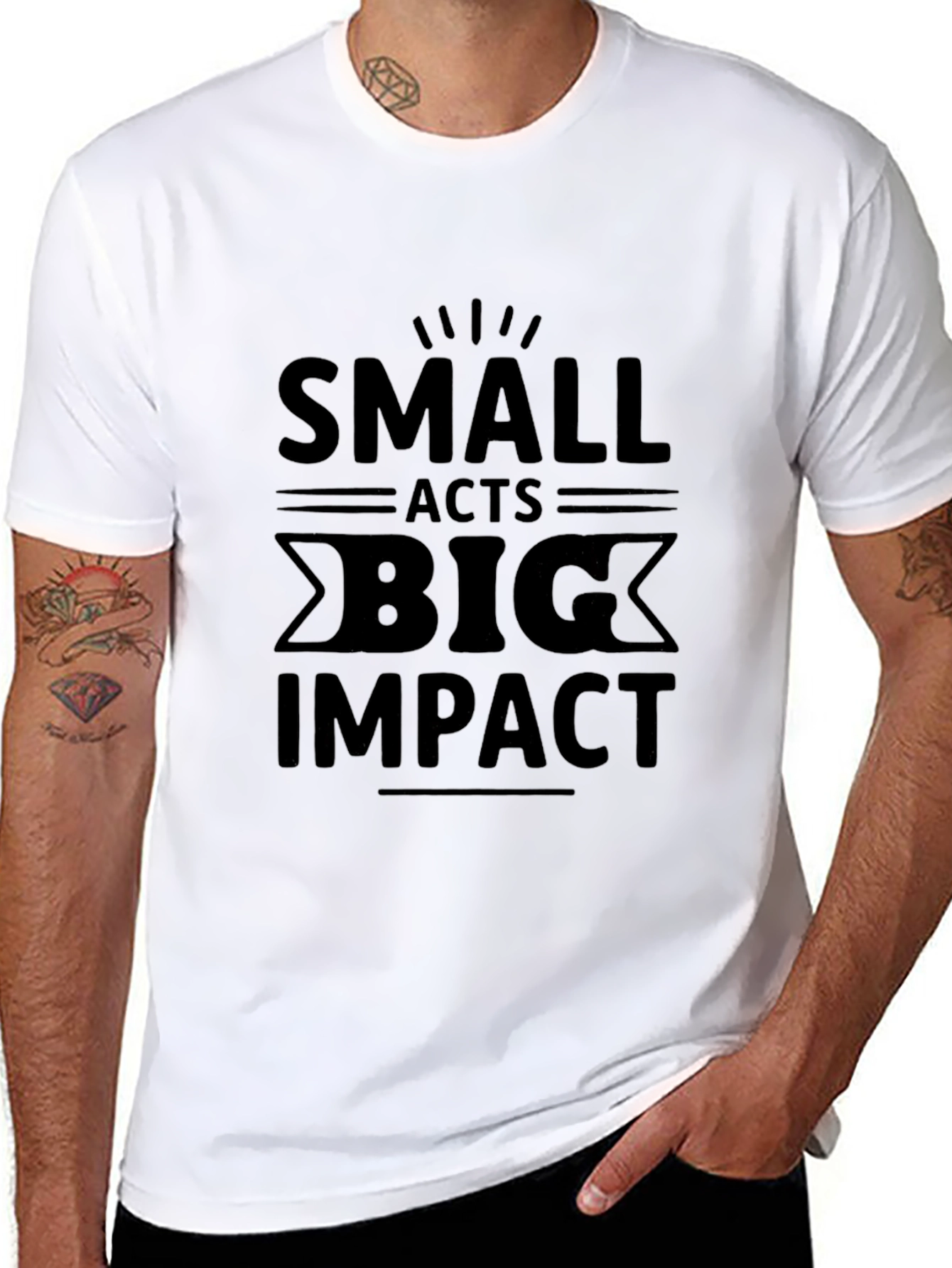 Small Acts Big Impact Graphic Tee - Black