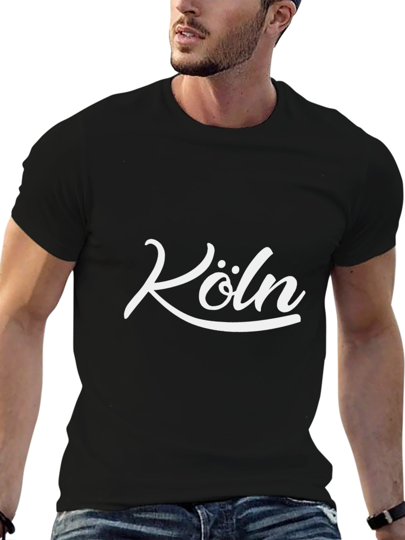 Köln Germany Graphic Tee - Black Cotton T-Shirt