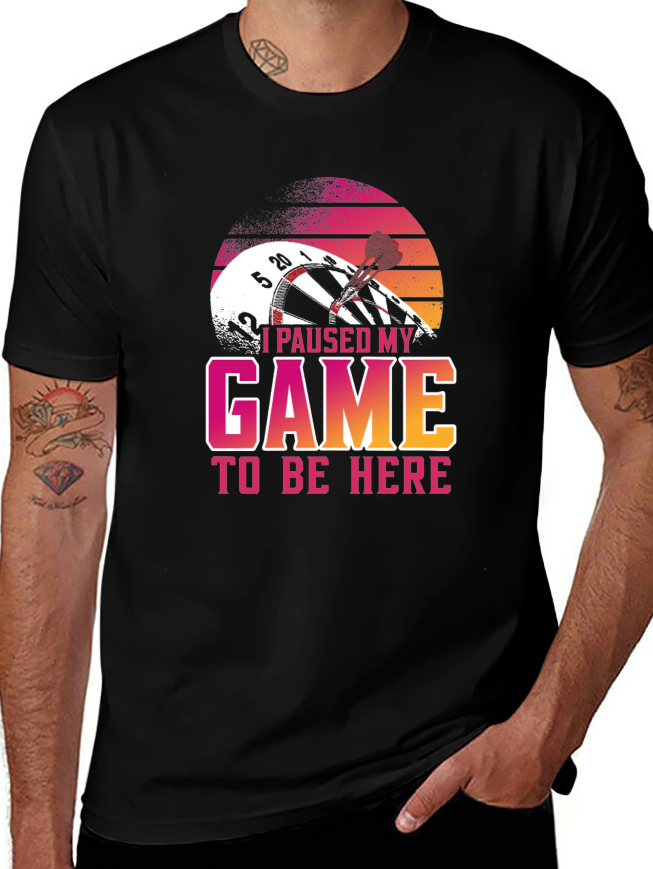 Funny Darts T-Shirt: I Paused My Game