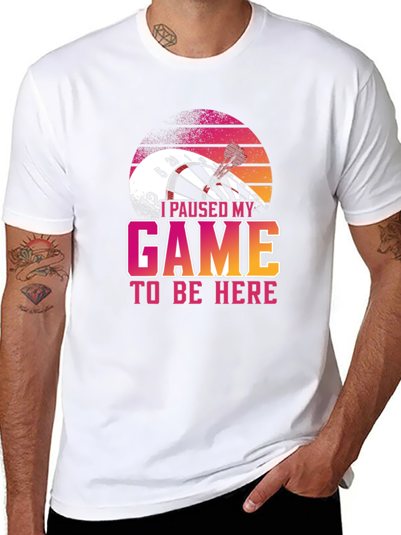 Funny Darts T-Shirt: I Paused My Game