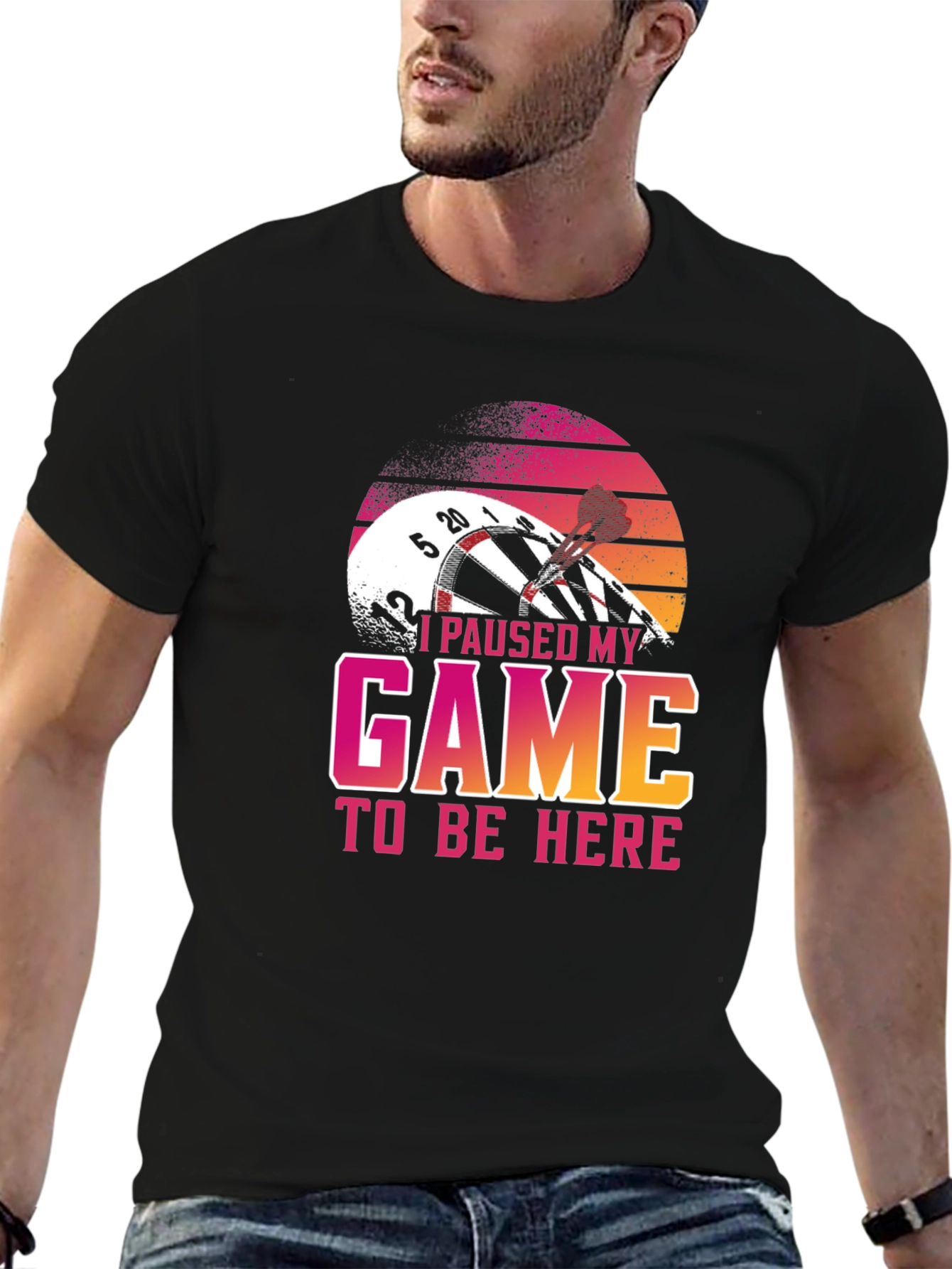 Funny Darts T-Shirt: I Paused My Game