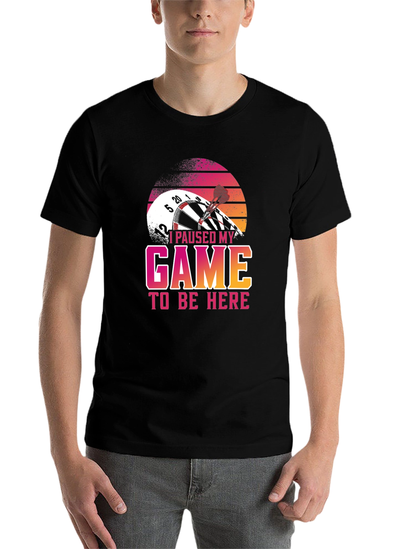 Funny Darts T-Shirt: I Paused My Game
