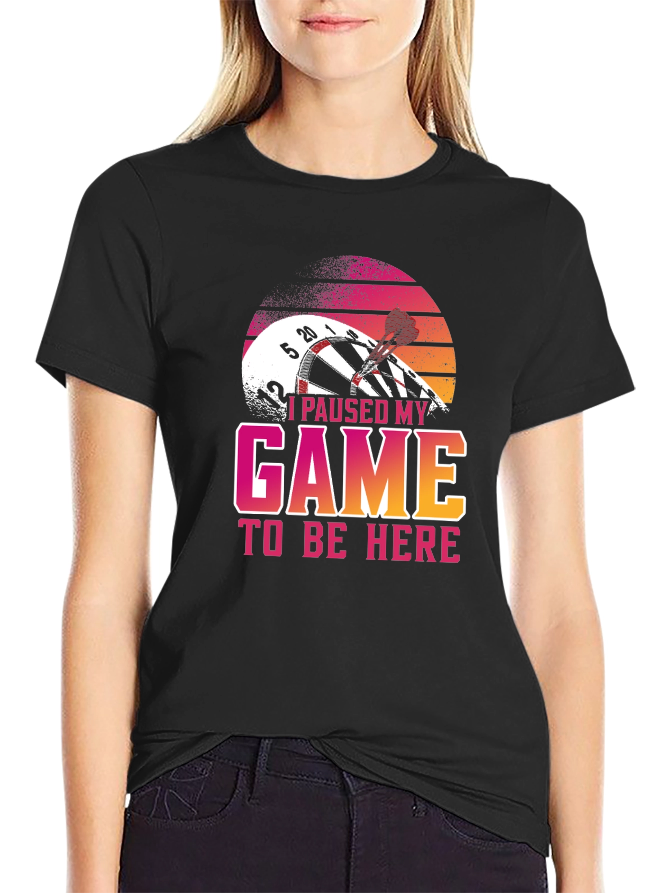 Funny Darts T-Shirt: I Paused My Game