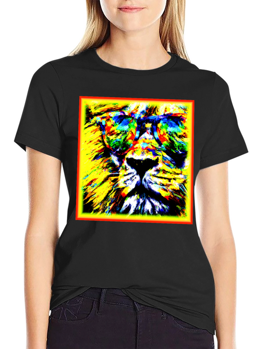 Lion Graphic Tee - Cool Animal Print