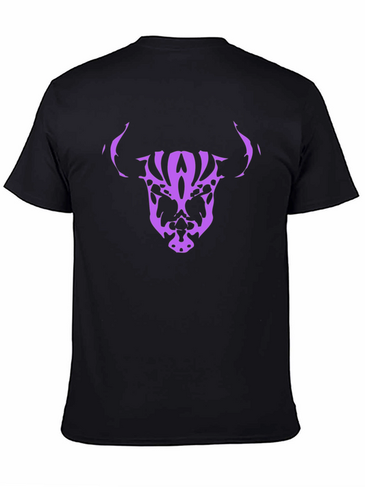 Bull Skull Graphic Tee - Black
