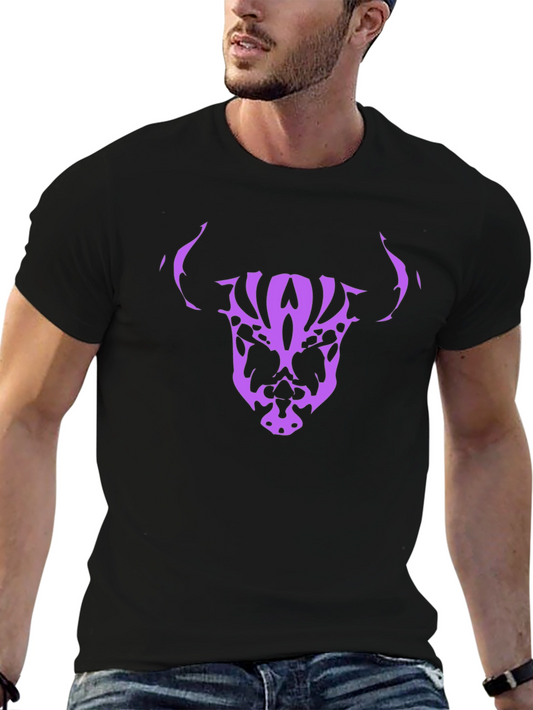 Bull Skull Graphic Tee - Black