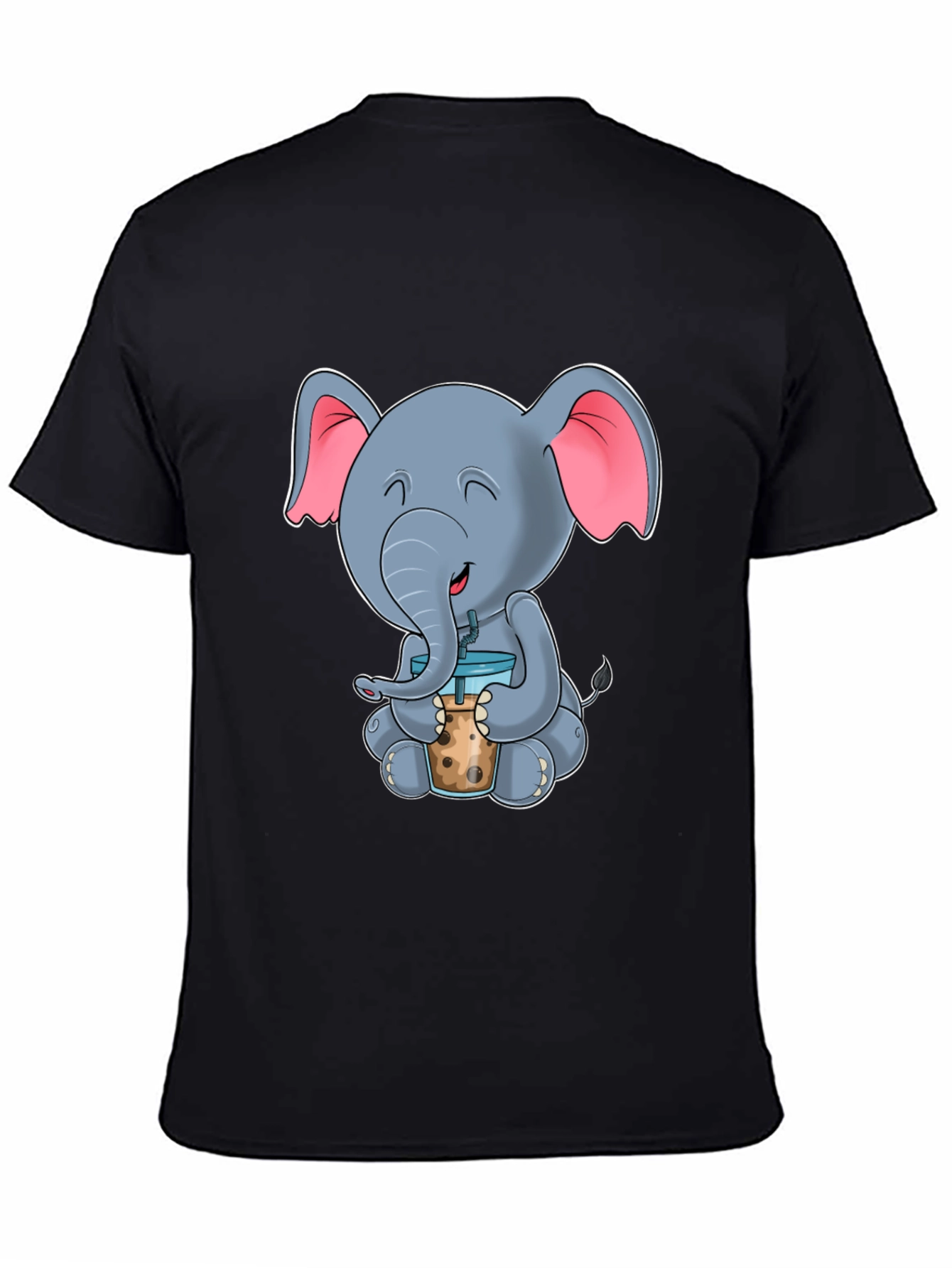 Cute Elephant Bubble Tea Graphic Tee