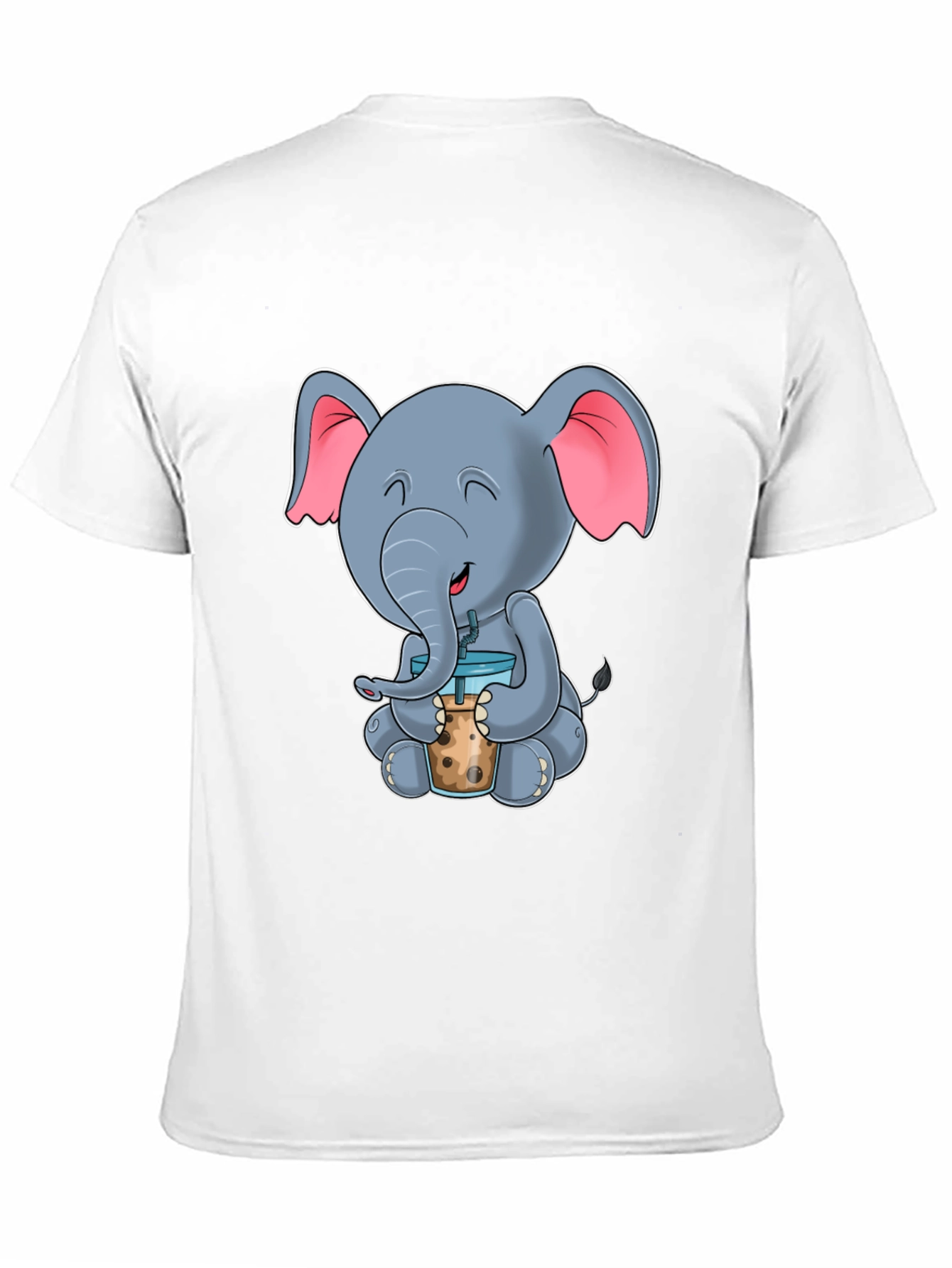 Cute Elephant Bubble Tea Graphic Tee