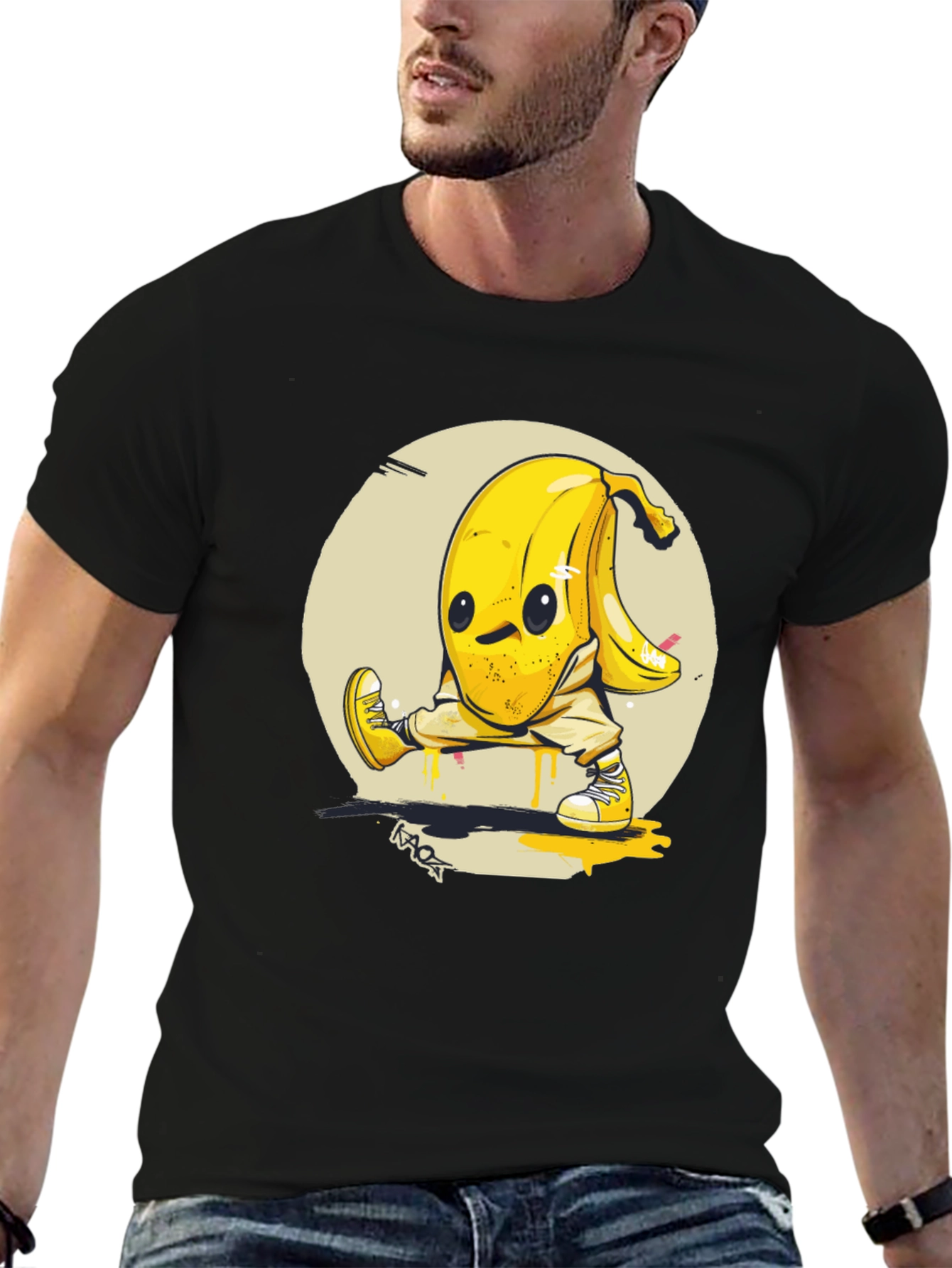 Funky Banana Character Graphic Tee