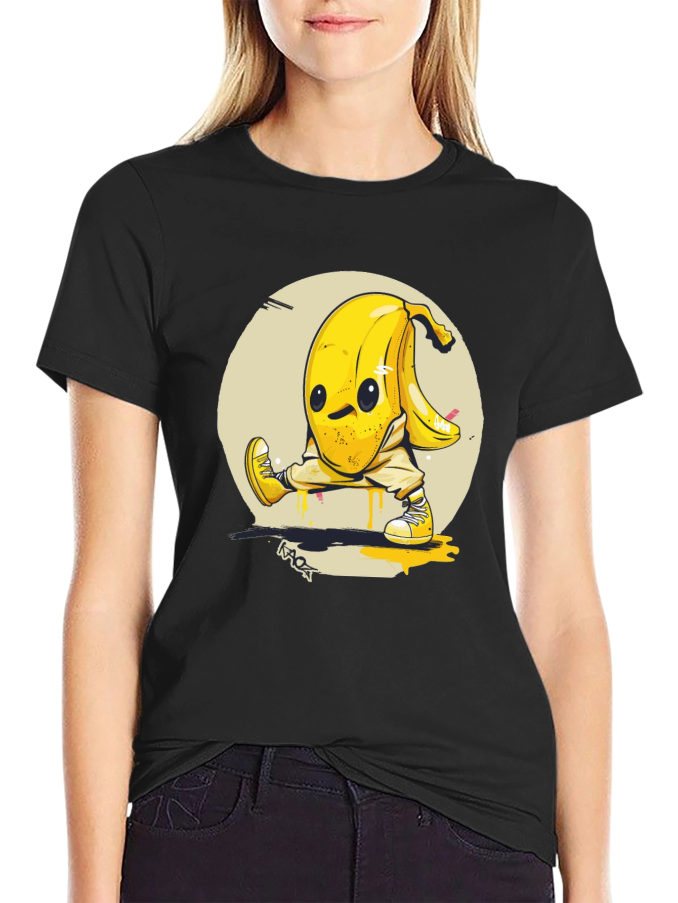 Funky Banana Character Graphic Tee