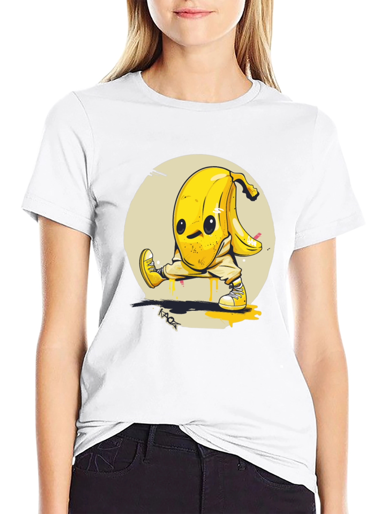 Funky Banana Character Graphic Tee