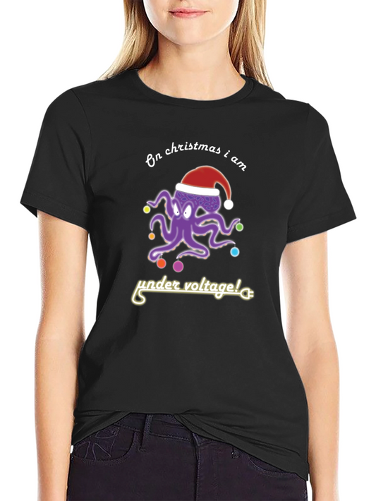Christmas Octopus Under Voltage Graphic Tee