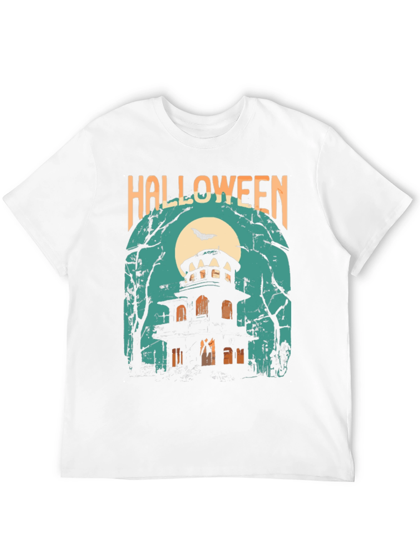 Halloween Graphic T-Shirt - Spooky Haunted House
