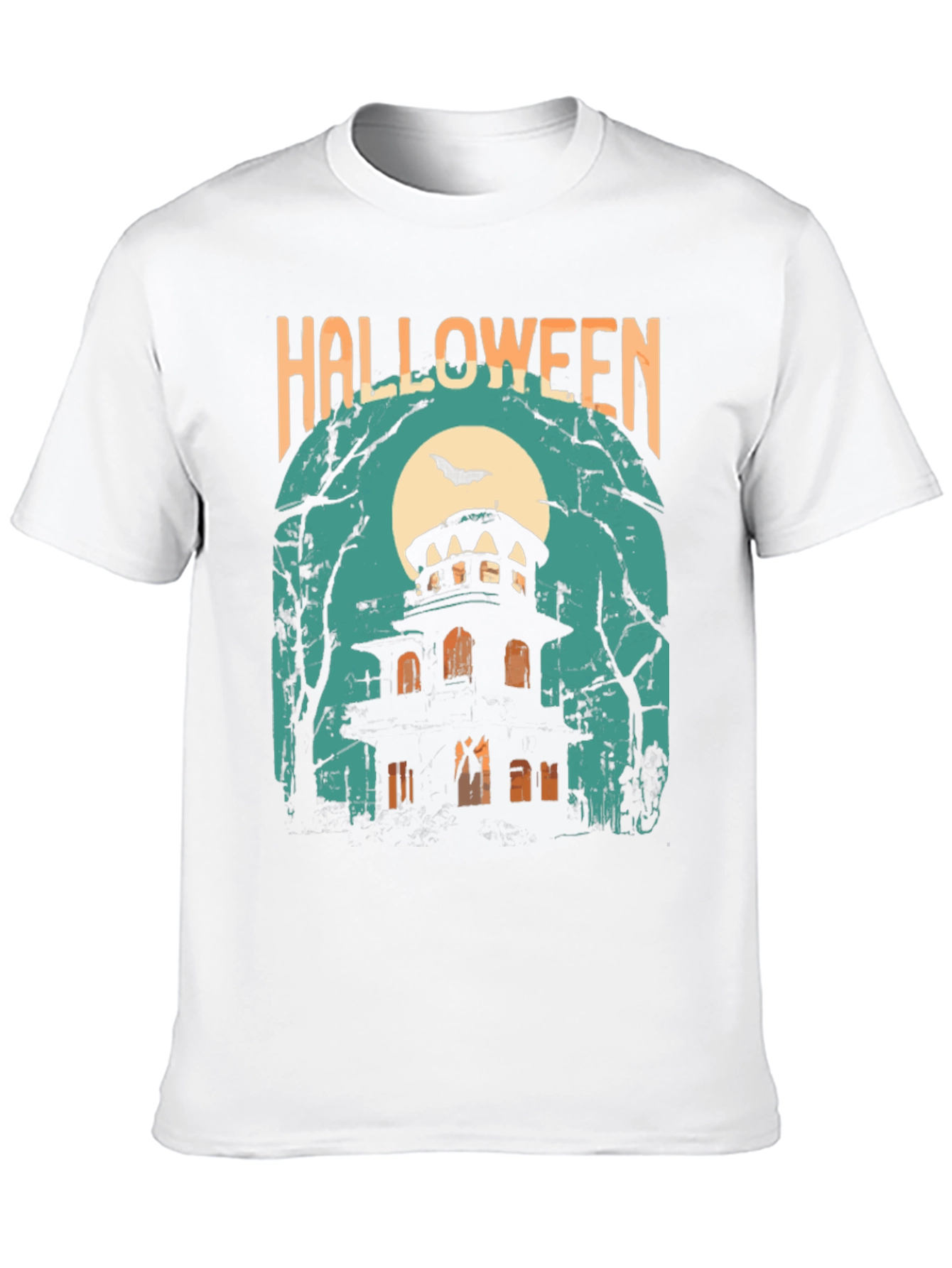 Halloween Graphic T-Shirt - Spooky Haunted House