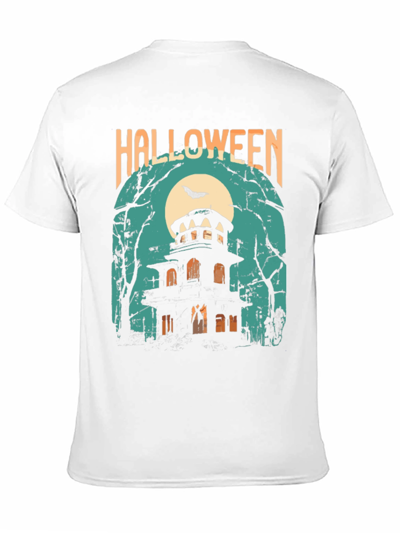 Halloween Graphic T-Shirt - Spooky Haunted House