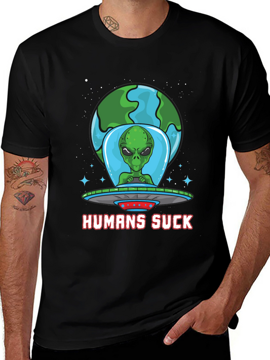 Humans Suck Alien Graphic Tee