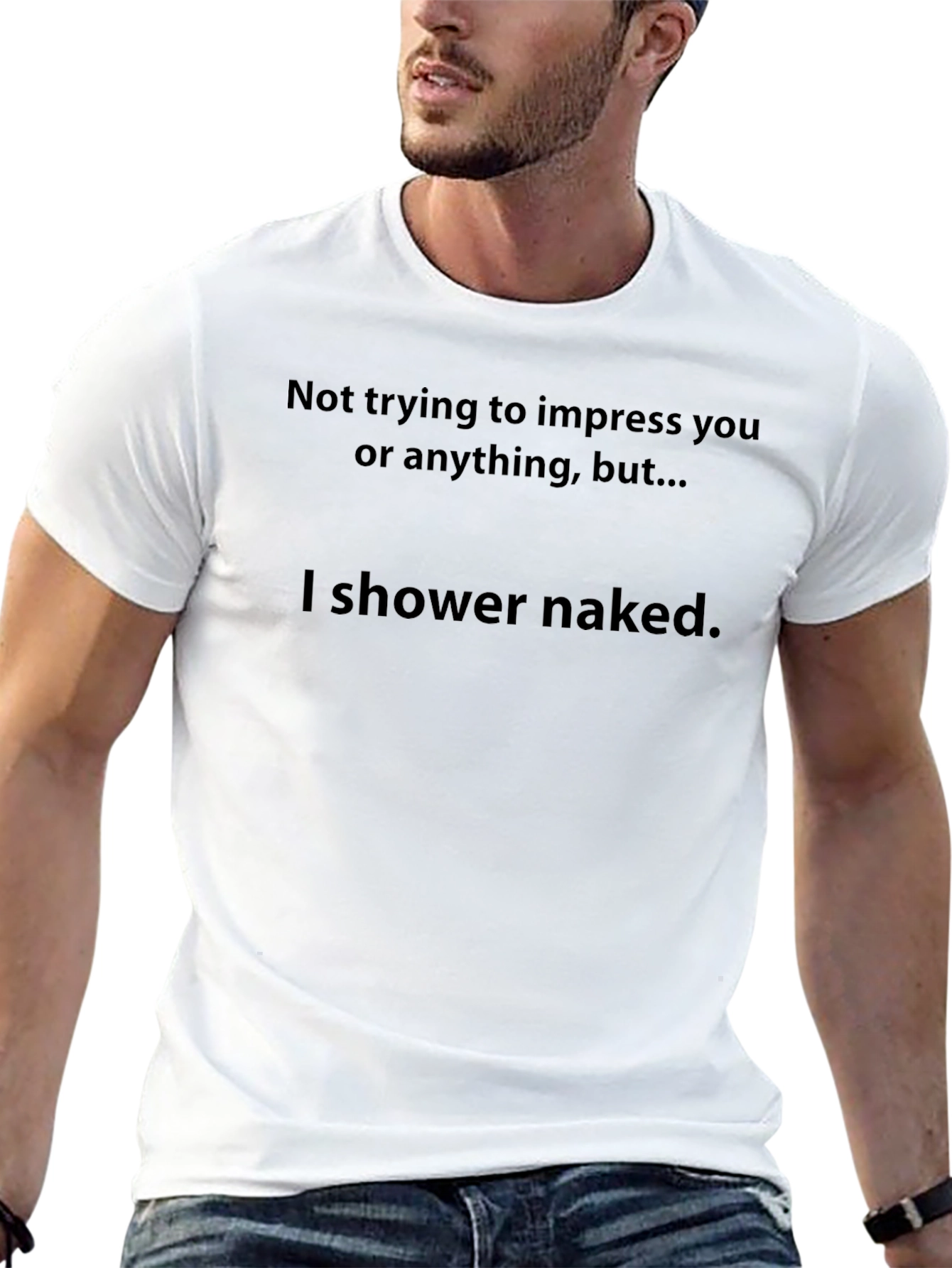 Humorous Shower Naked T-Shirt