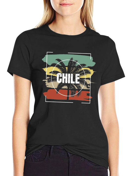 Chile Palm Tree T-Shirt - Retro Style
