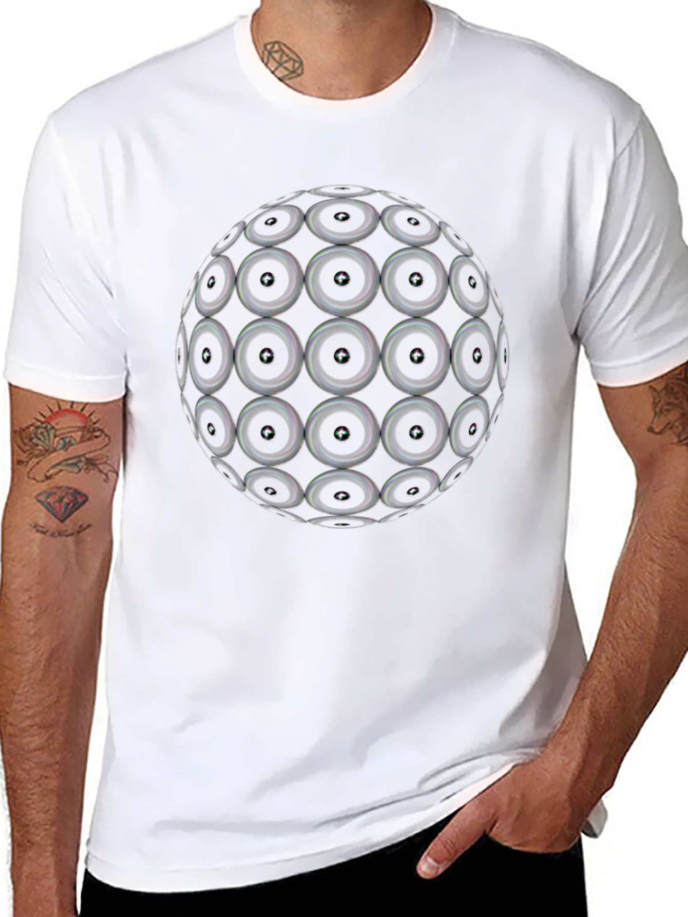 Speaker Sphere Graphic Black T-Shirt