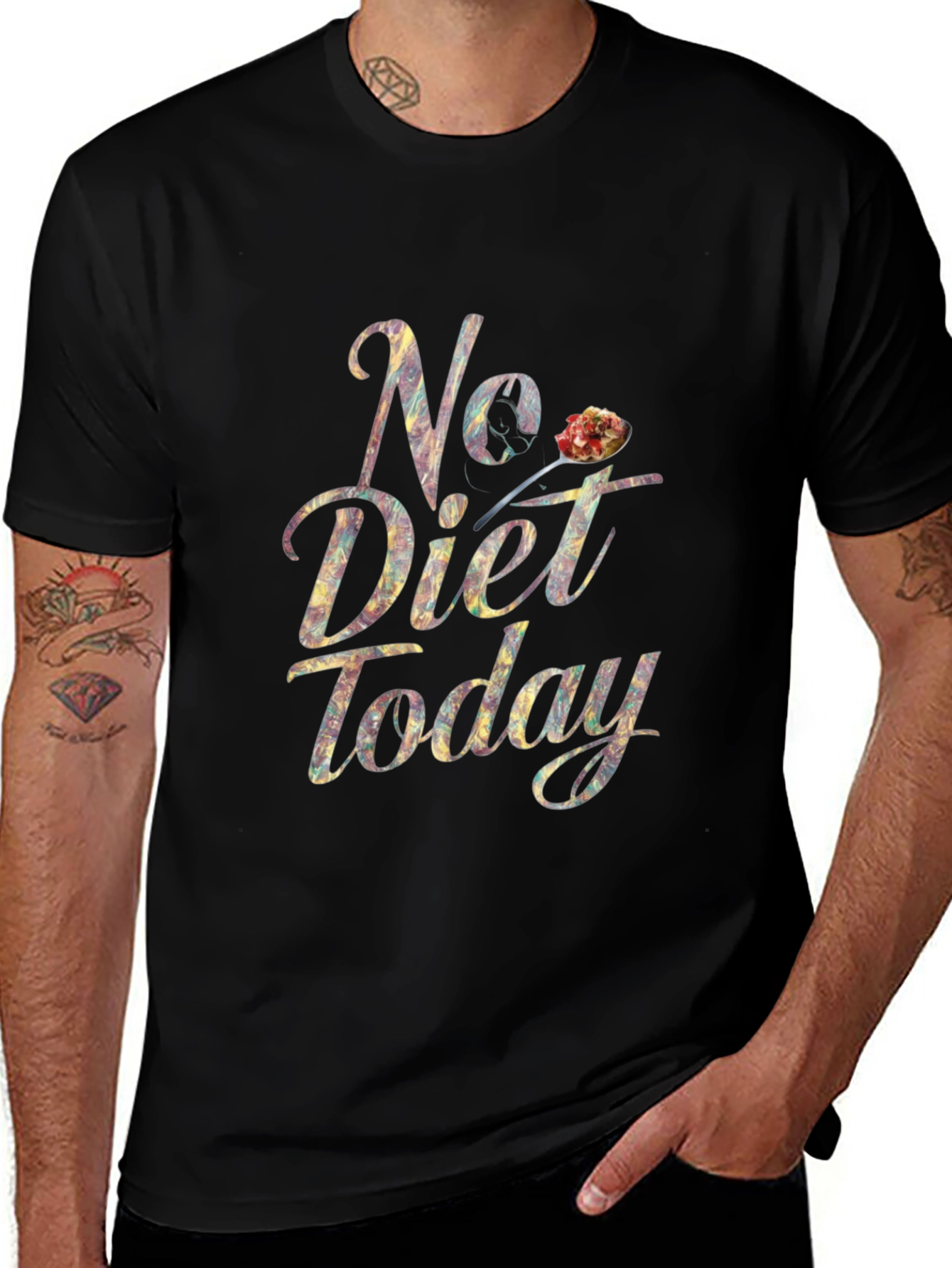 No Diet Today T-Shirt Funny Foodie Tee