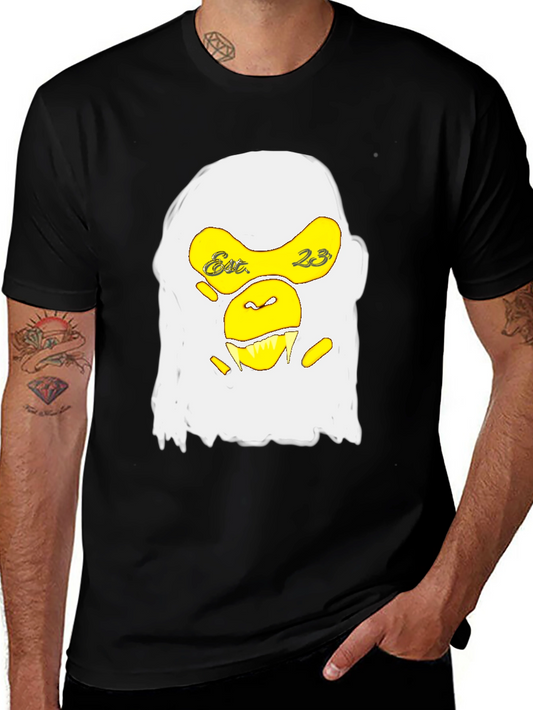 Graphic Tee - Monkey Design Black