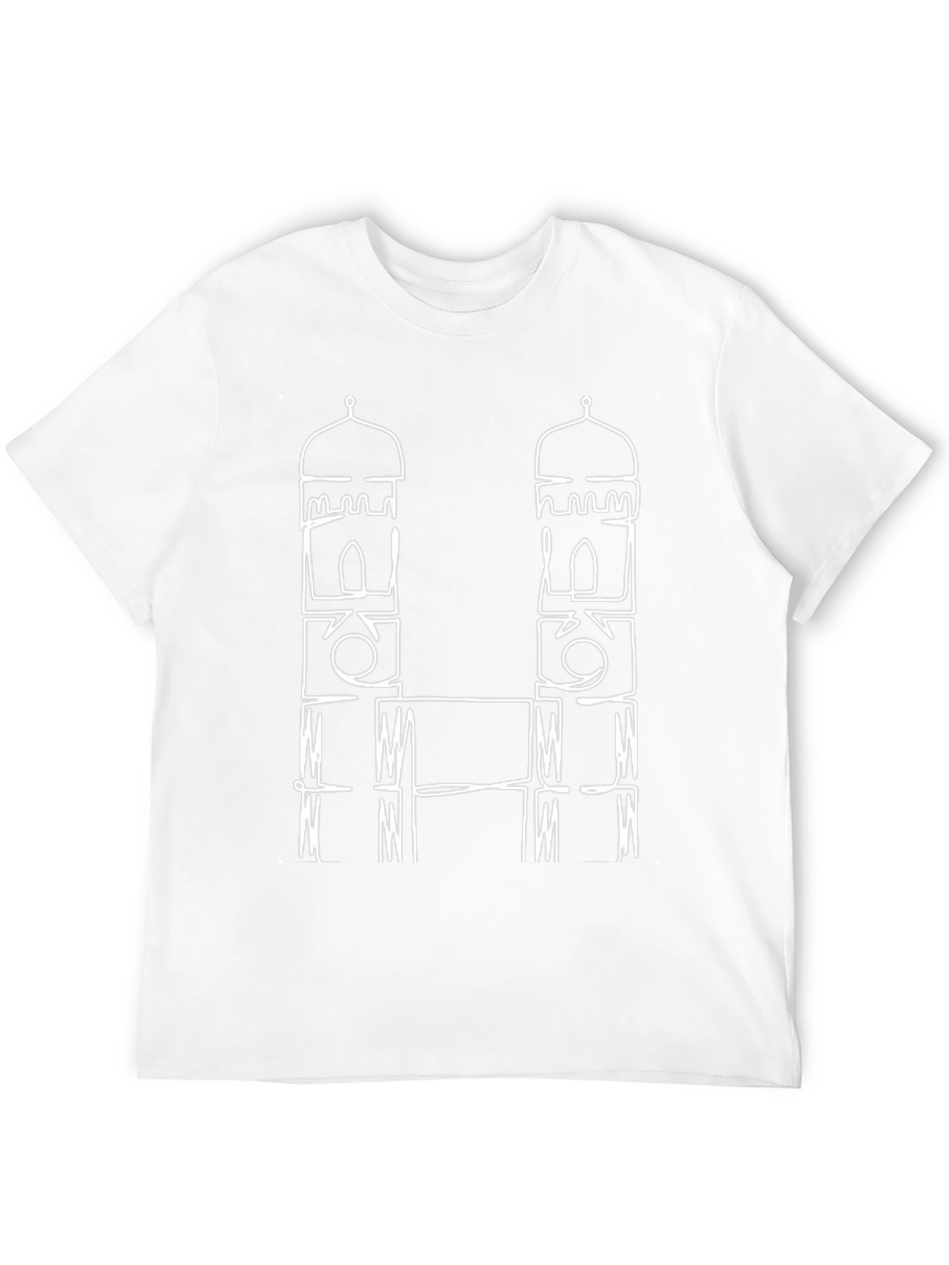 Abstract Mosque Graphic Black T-Shirt