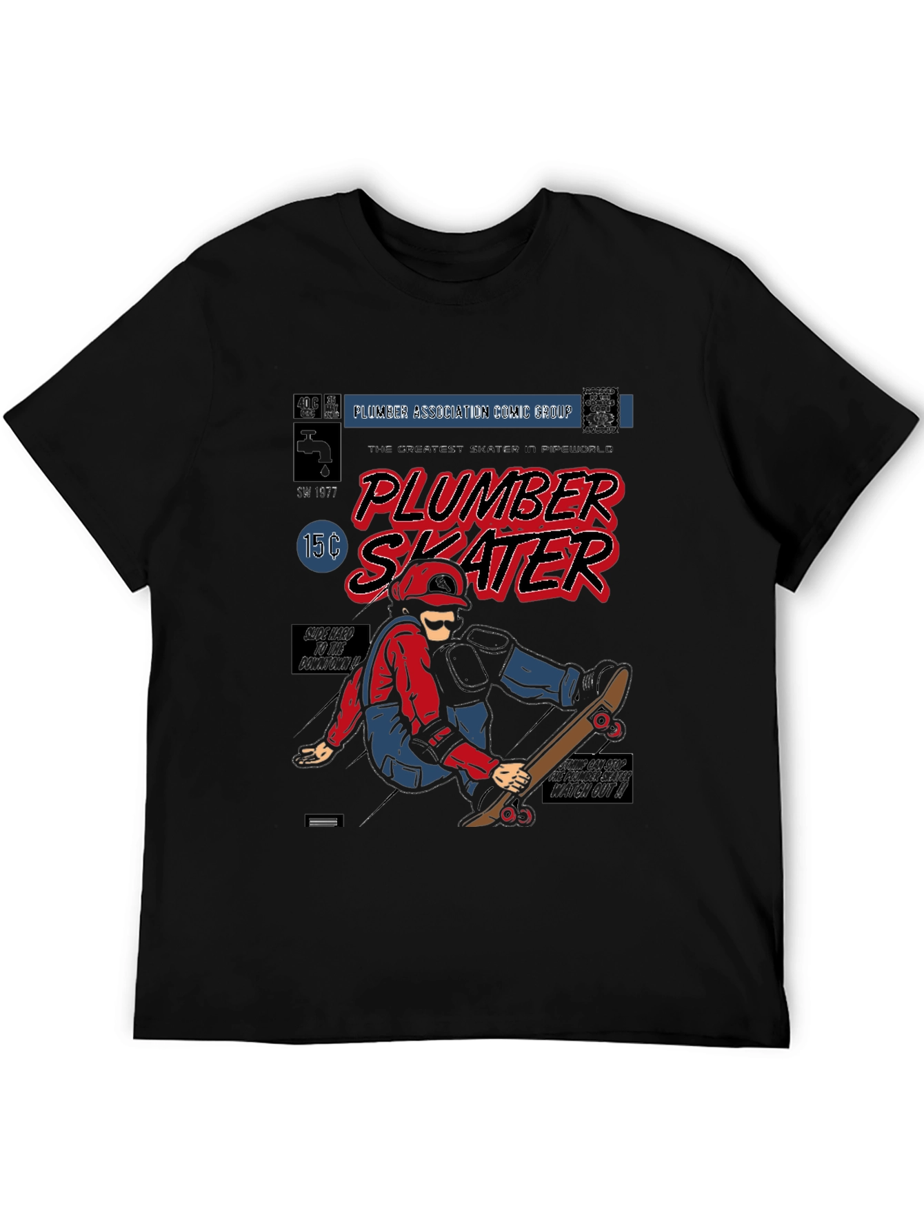 Plumber Skater Graphic Novelty T-Shirt