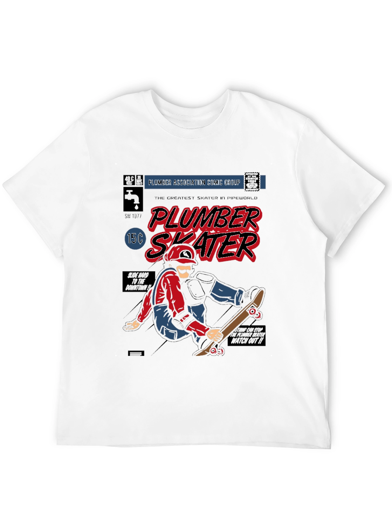 Plumber Skater Graphic Novelty T-Shirt