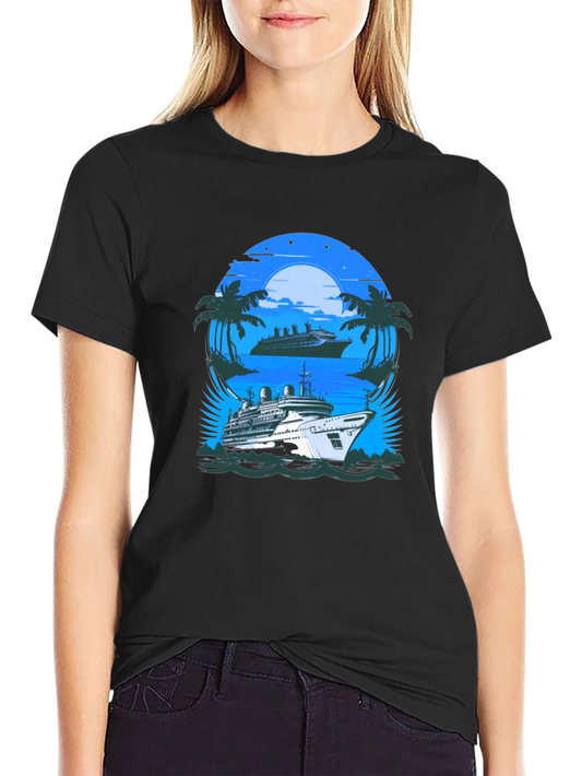 Cruise Ship Graphic Tee - Vacation Vibes