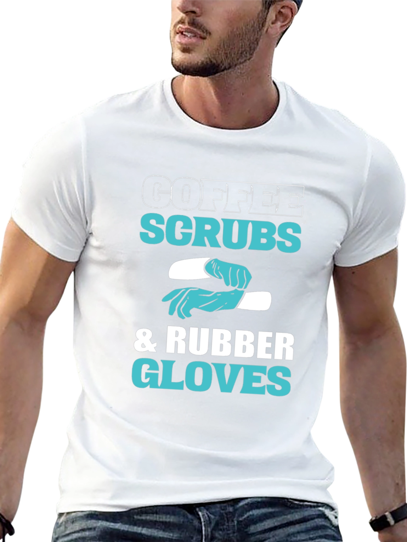 Coffee Scrubs & Rubber Gloves Graphic T-Shirt