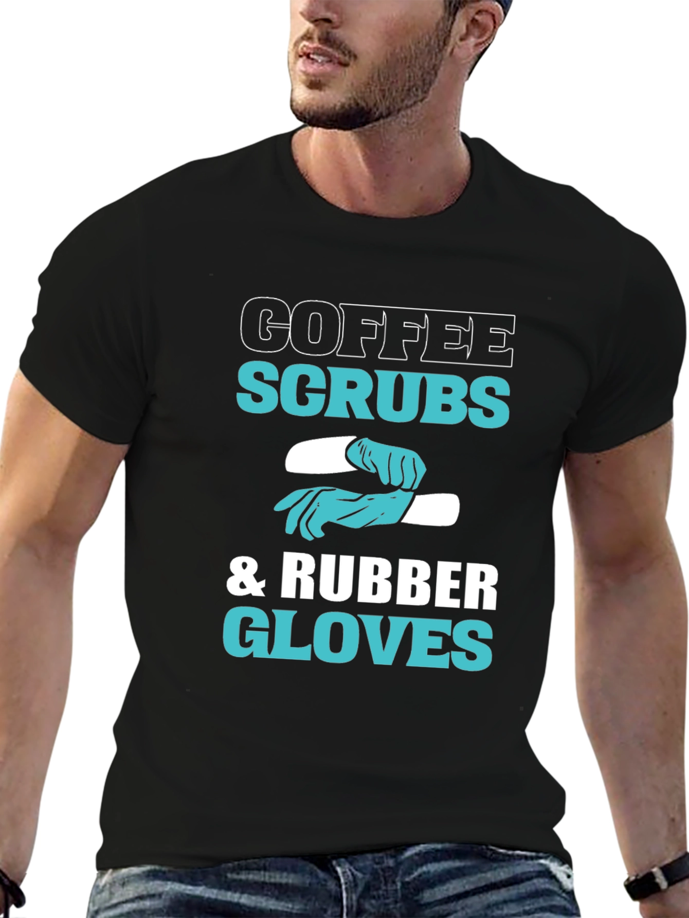 Coffee Scrubs & Rubber Gloves Graphic T-Shirt