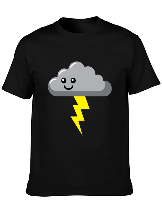 Funny Weather Cloud & Lightning Bolt Graphic Tee