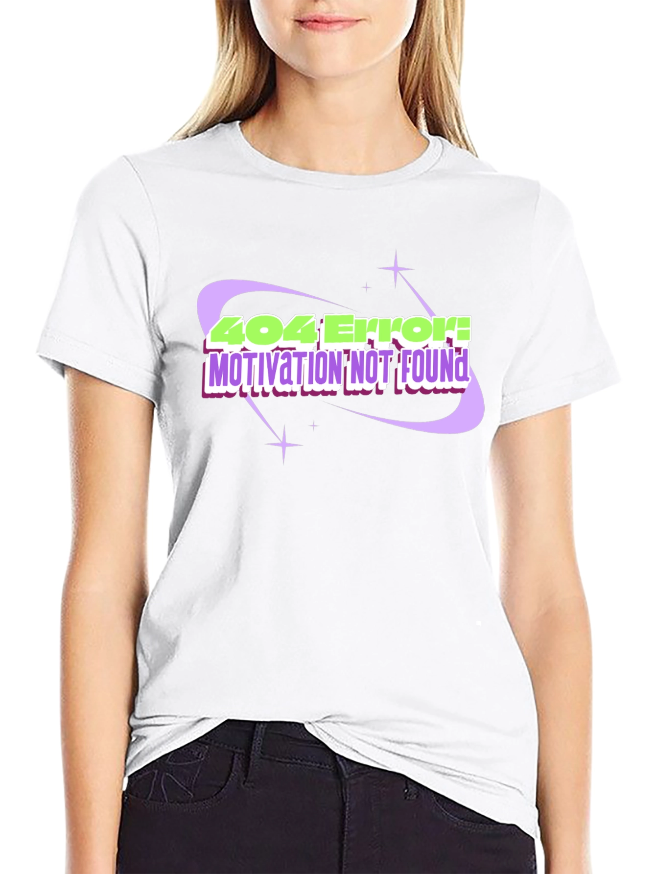 404 Error! Motivation Not Found Black T-Shirt