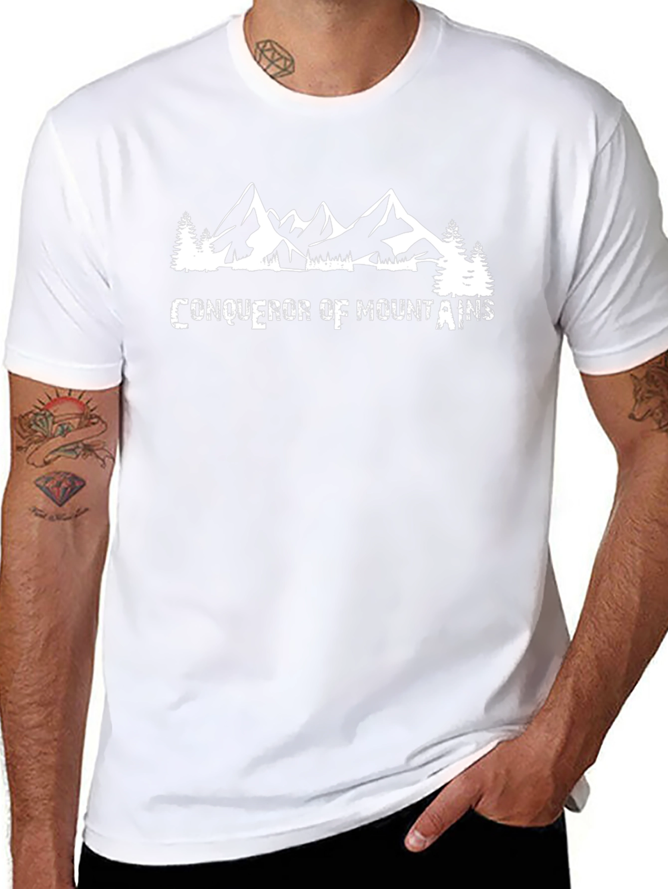 Conqueror of Mountains Black Graphic Tee