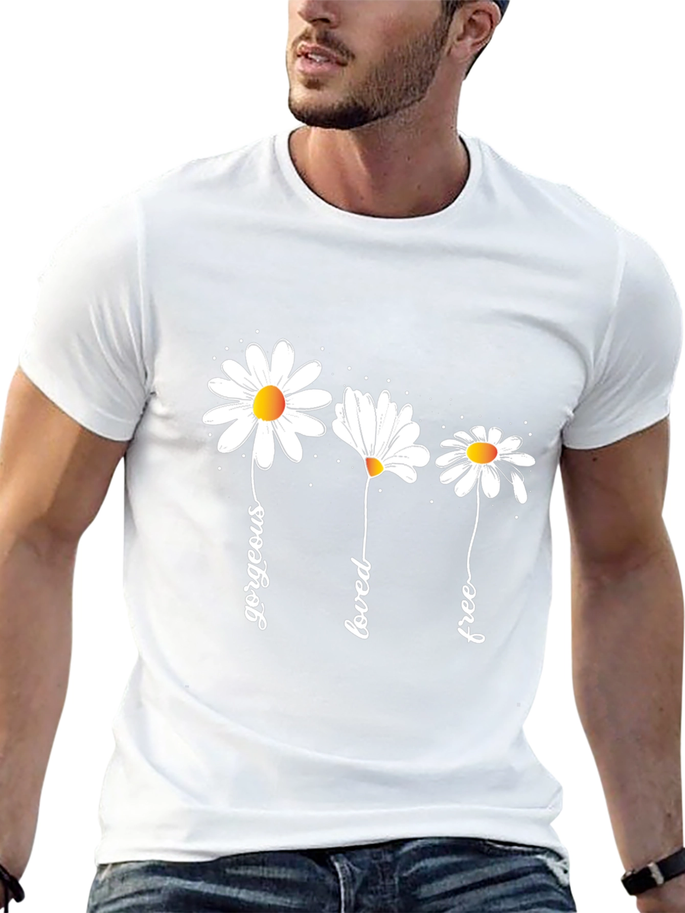 Gorgeous Loved Free Daisy Graphic Tee