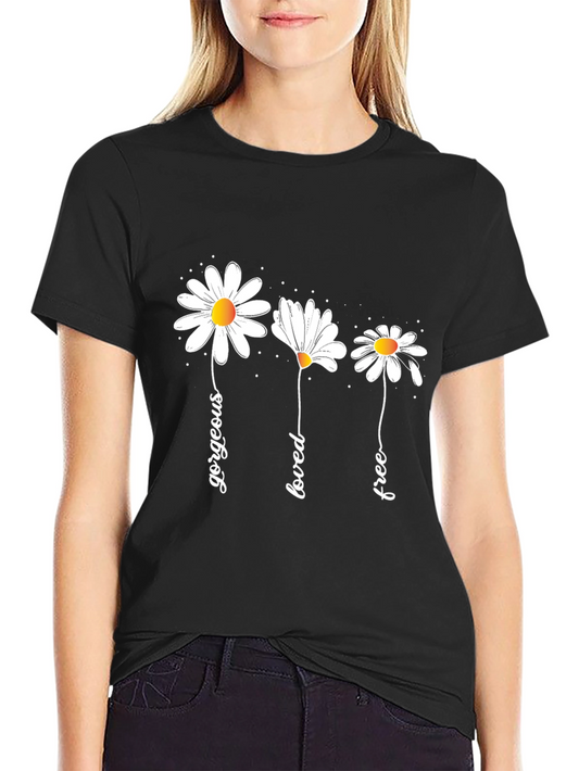 Gorgeous Loved Free Daisy Graphic Tee