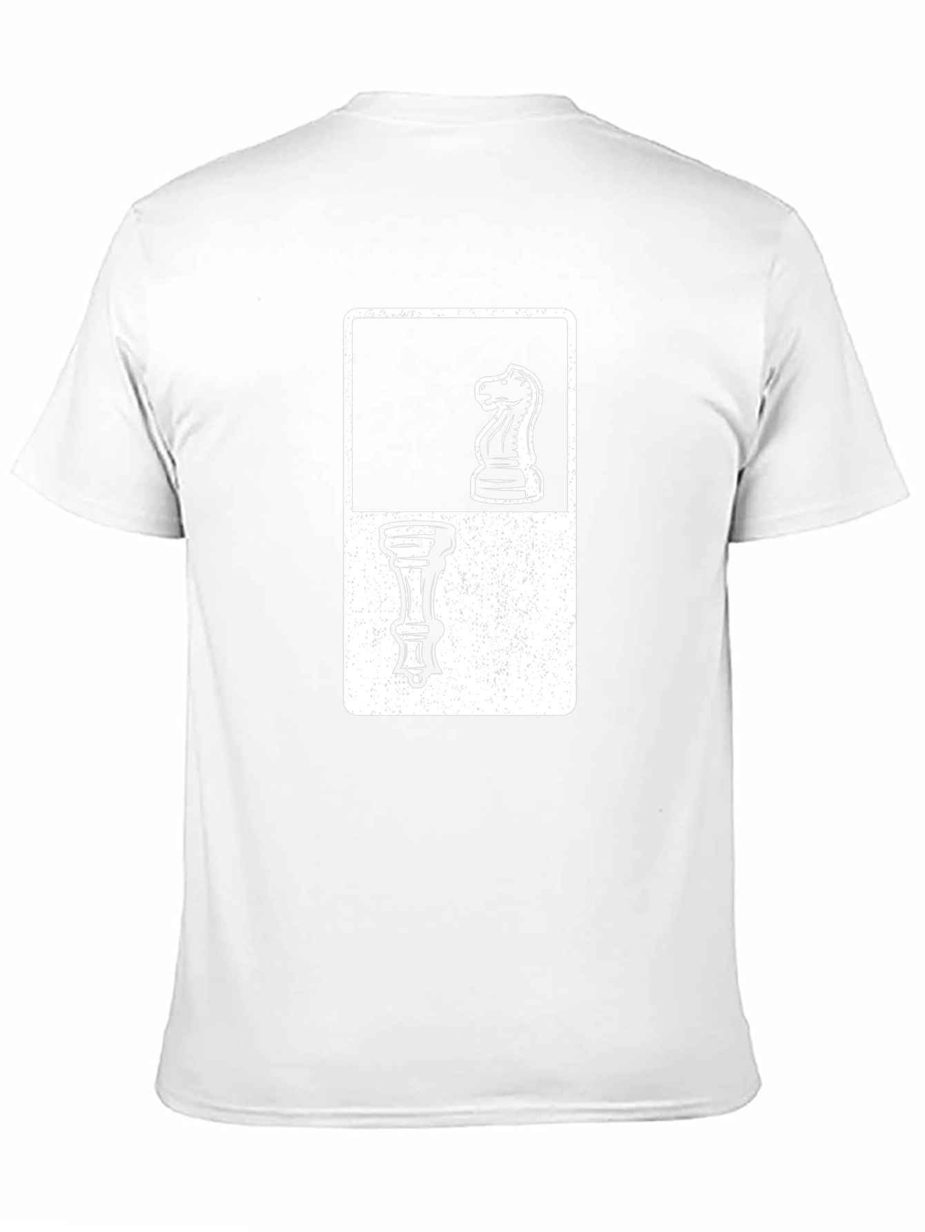 Chess Piece Knight and Pawn Graphic Tee - Black