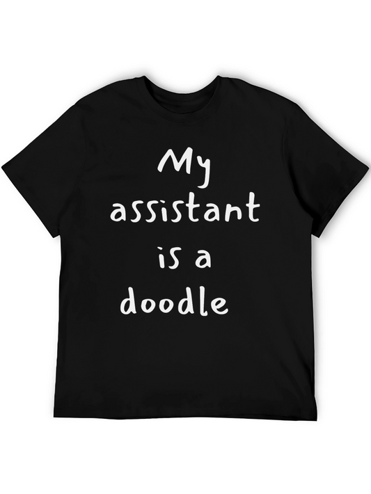 Funny My Assistant is a Doodle Graphic T-Shirt