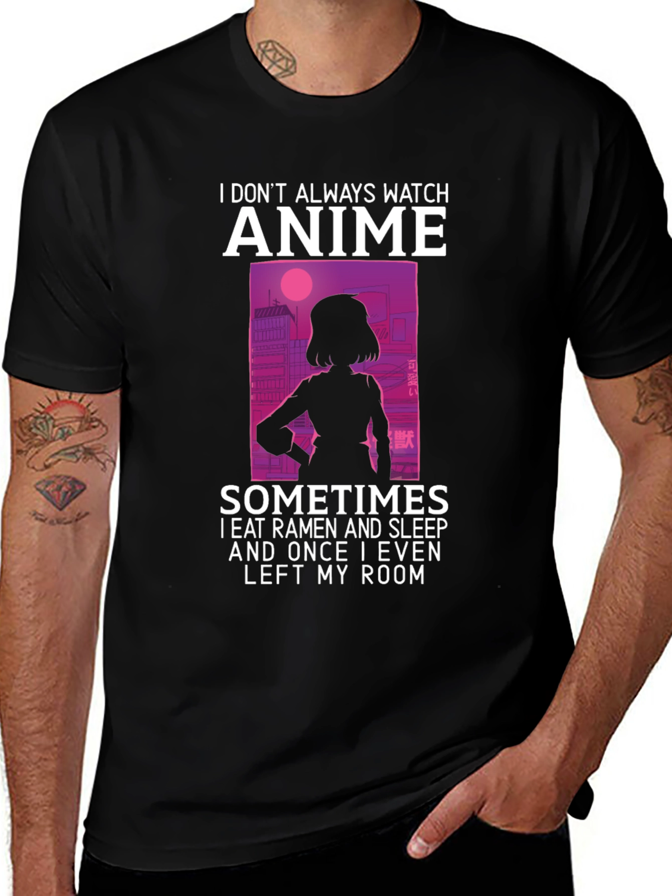 Anime Lover T-Shirt - Ramen & Sleep Design