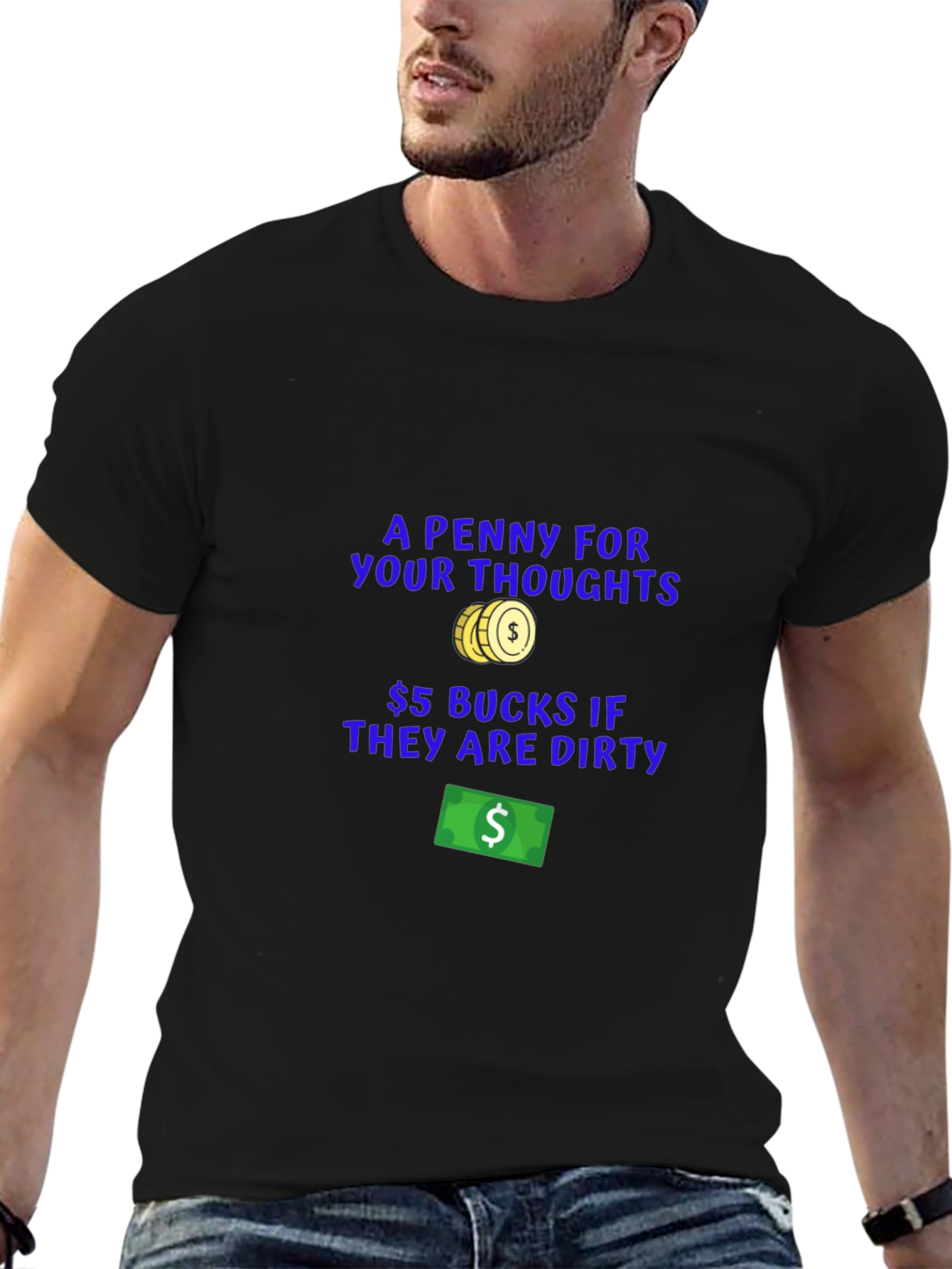 Funny Dirty Thoughts Graphic T-Shirt