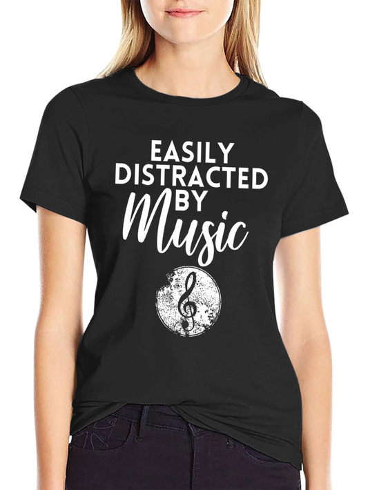 Easily Distracted By Music Graphic Tee